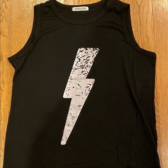 Tops - NWOT (in packaging)-DISTRESSED LIGHTNING BOLT TANK